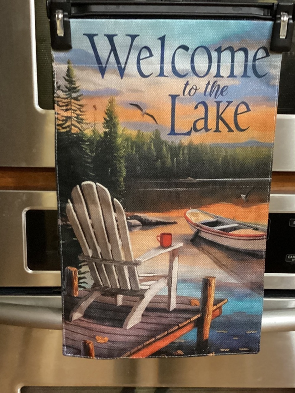 New Double Sided Garden Flag, Welcome to the Lake